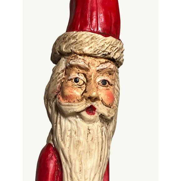 Thin 10 Inch Santa Claus in Chimney Christmas Decoration - Picture 3 of 8